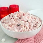 cranberry fluff with cool whip and marshmallows.