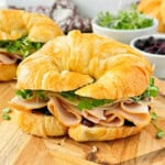 turkey croissant sandwich.