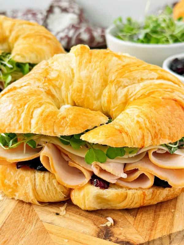 turkey croissant sandwich.
