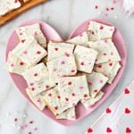 plate of Valentine crack candy.
