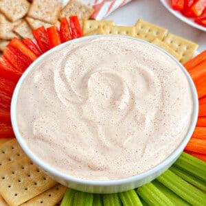 ghost pepper dip with dippers.