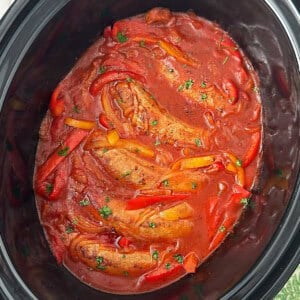 crockpot sausage and peppers recipe.