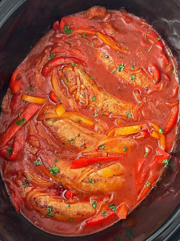 crockpot sausage and peppers recipe.