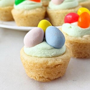 Easter basket cookie cups.