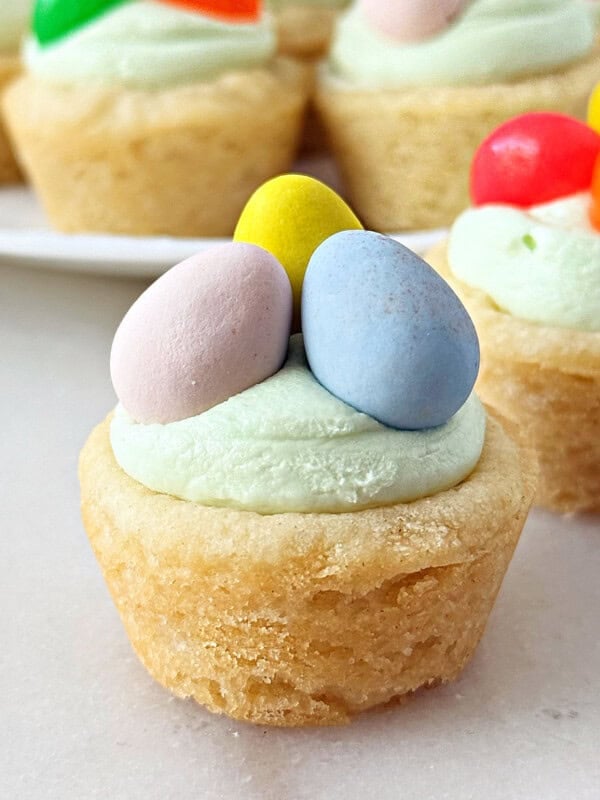 Easter basket cookie cups.