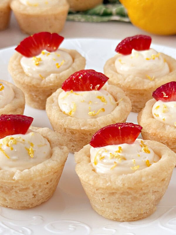 lemon cheesecake cookie cups recipe.