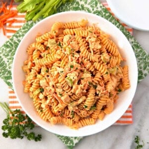 buffalo chicken pasta salad.