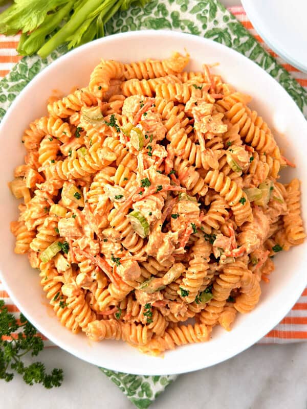 buffalo chicken pasta salad.