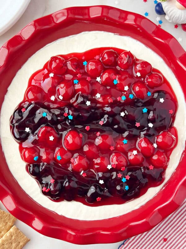 red white and blue cheesecake dip recipe.