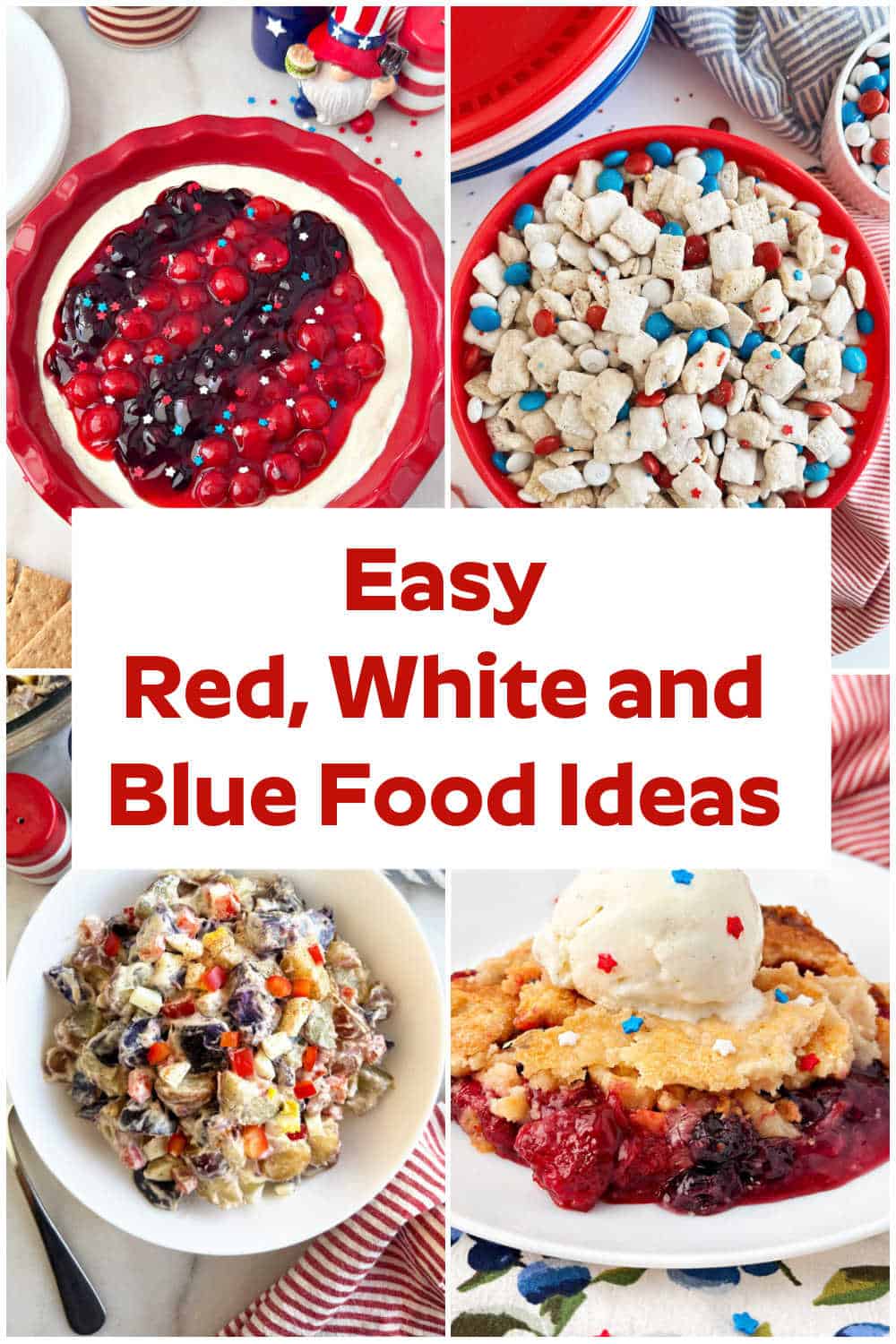 red white and blue food ideas pin.