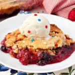 red white and blue dump cake recipe