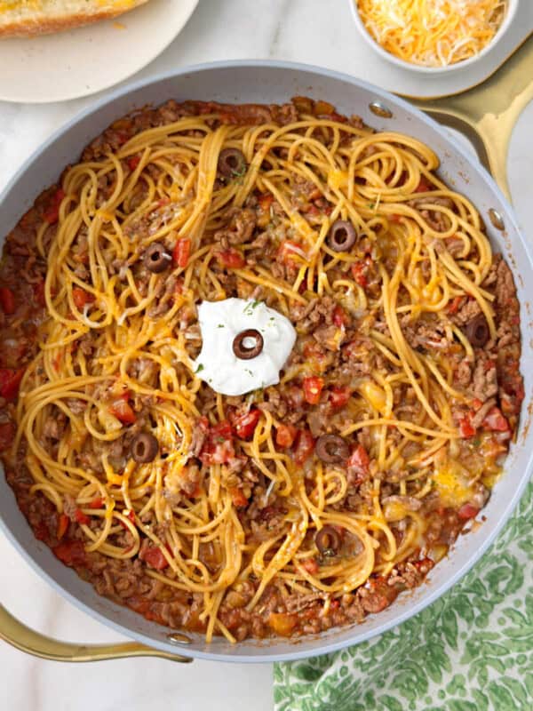taco spaghetti recipe.