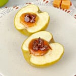 baked caramel stuffed apples with chocolate