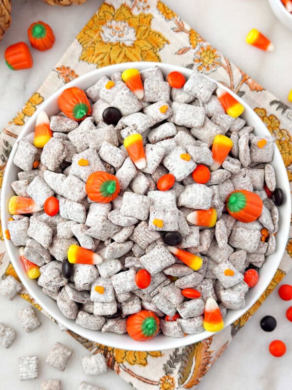 fall puppy chow recipe with chex cereal.