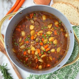 hamburger stew recipe with ground beef.