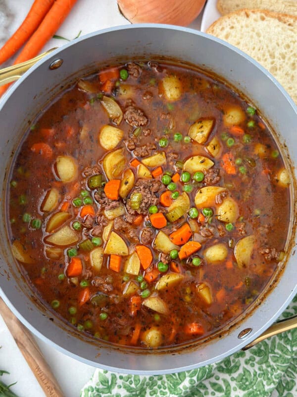 hamburger stew recipe with ground beef.