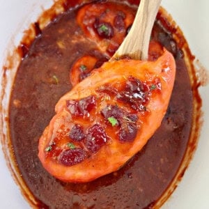 slow cooker cranberry chicken recipe.