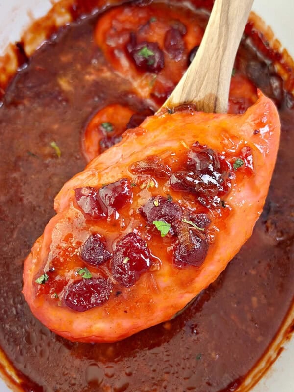 slow cooker cranberry chicken recipe.